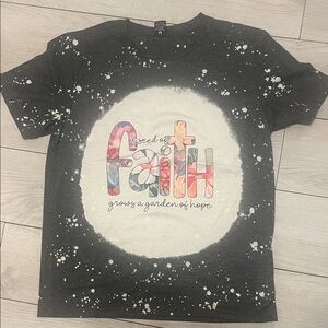 Womens Graphic Tee - Black with Multicolor Design
